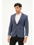 Erkek Slim Fit Blazer Ceket Mavi 2