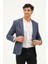 Erkek Slim Fit Blazer Ceket Mavi 4
