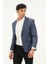 Erkek Slim Fit Blazer Ceket Mavi 5