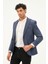 Erkek Slim Fit Blazer Ceket Mavi 6