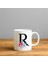 Çiçek Desen R Harfi Tasarımlı-Kişiye Özel Seramik Kupa 1