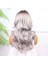 Açık Kumral Gri Ombreli Bebek Saçlı Fiber Sentetik Tül Peruk 5