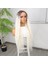 Afro Dalga Kumral Beyaz Platin Ombre Fiber Sentetik Tül Peruk 2