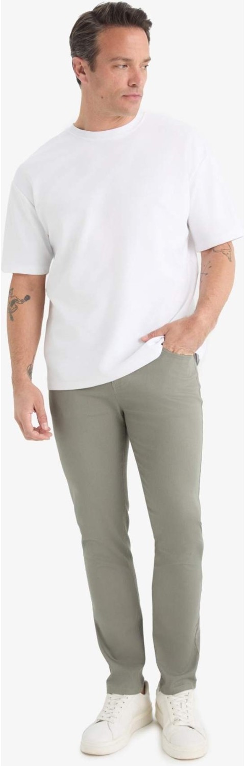 DeFacto Slim Fit Dar Kesim Dar Paça Cepli Dokulu Pantolon E7959AX25AU görsel 7