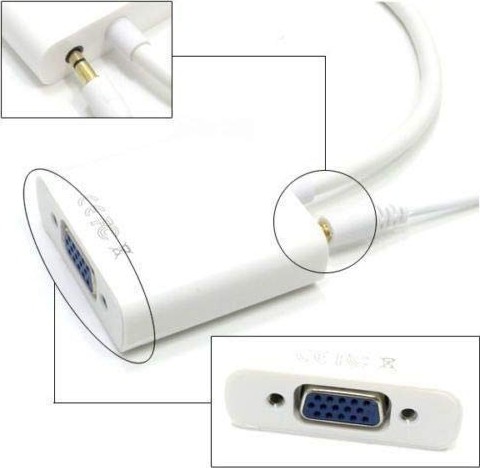 Die Grup Ancheyn HDMI To VGA Dönüştürücü Kablo Ses Destekli Adaptör Çevirici Ps3 Kulaklık Monitör Tv LED Uydu 4548 görsel 4
