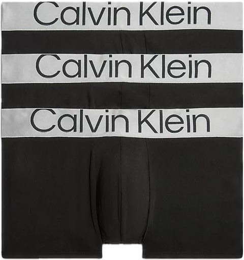 Calvin Klein Erkek Düşük Bel Siyah Boxer 3'lü Paket Metalik Logolu Tasarım görsel 7