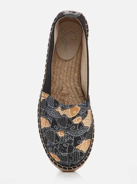 Su Espadril Anna Siyah Kadın Düz Espadril görsel 4