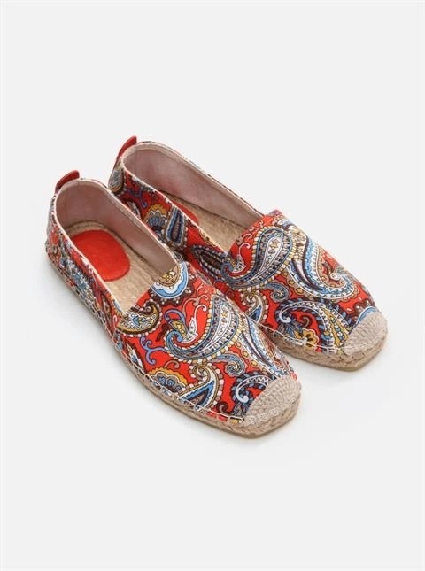 Su Espadril Tenny Kırmızı Şal Kadın Düz Espadril