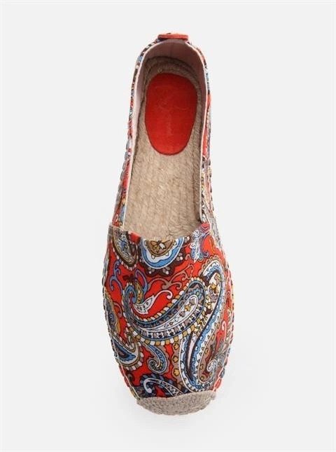 Su Espadril Tenny Kırmızı Şal Kadın Düz Espadril görsel 3