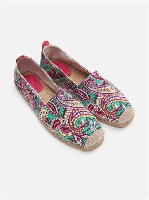 Su Espadril Tenny Yeşil Şal Kadın Düz Espadril
