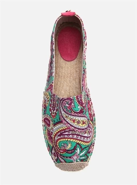 Su Espadril Tenny Yeşil Şal Kadın Düz Espadril görsel 3