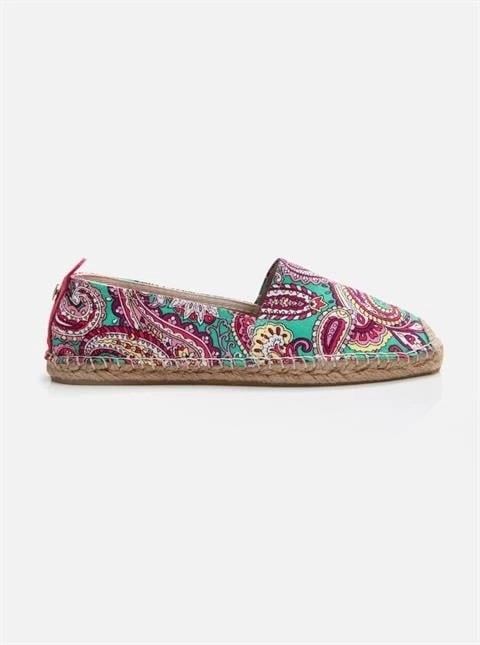 Su Espadril Tenny Yeşil Şal Kadın Düz Espadril görsel 4