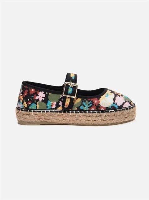 Su Espadril Pers Taba Çiçek Kadın Düz Espadril görsel 4