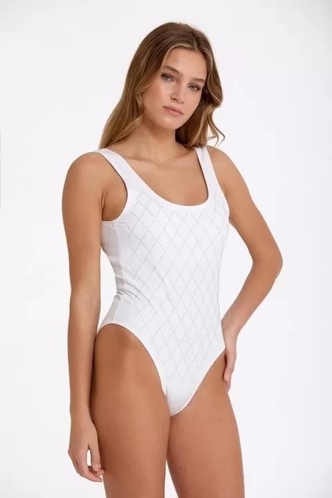Melonika Argento 0534-3058 Kadın Yuvarlak Yaka Mayo
