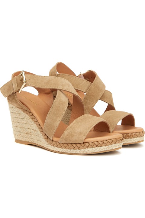 George Hogg Women's Sand Suede Espadrilles
