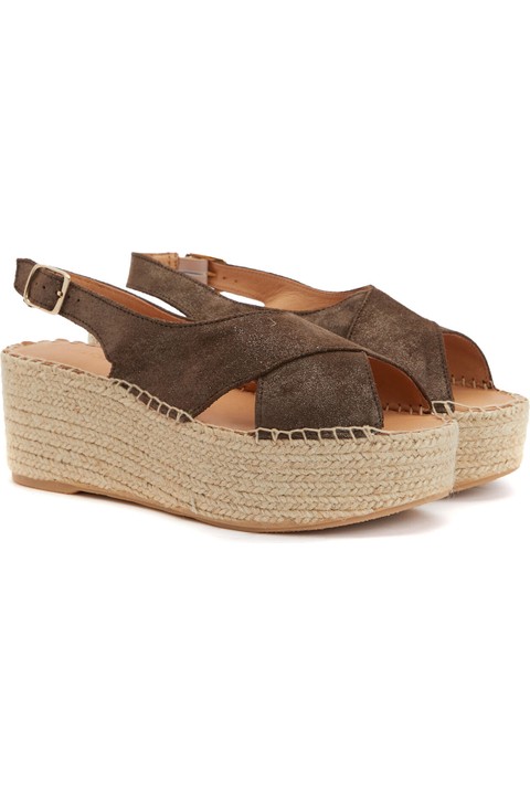 Divarese Dıvarese Brown Women's Leather Espadrilles
