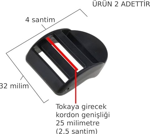 1001 Çanta Ayar Tokası Kambur Develi Toka Sırt Çanta Toka Aparatı Plastik Çanta Tokası Klipsli Aya görsel 3