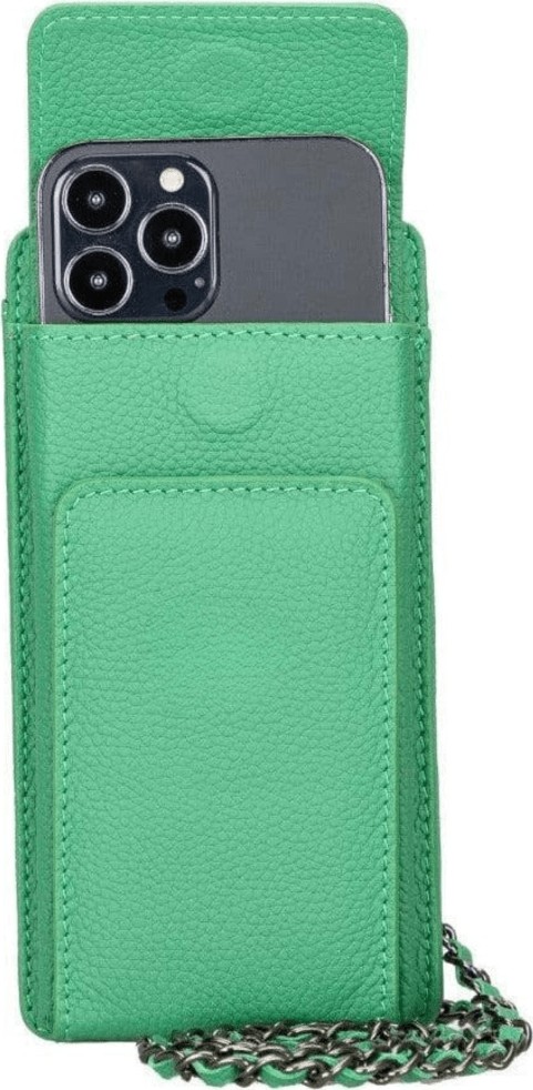 BloominBag City Muse Deri Celadon Mist Çapraz Askılı Telefon Cüzdan görsel 2