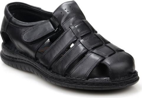 Papuçcity Emr 03532 Hakiki Deri Erkek Ortopedik Sandalet Ayakkabı görsel 2