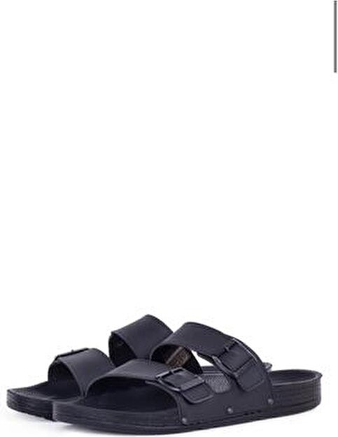 Pierre Cardin ® Kadın Büyük Beden Siyah Terlik 45-46-47 Numara Düz Taban Konforlu Kullanım görsel 4
