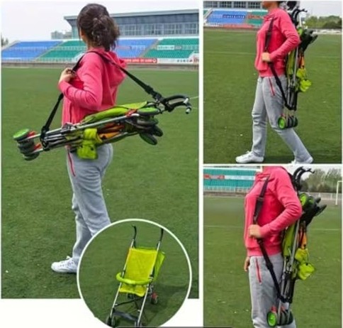 Mythriva Çok Amaçlı Taşıma Kayışı Scooter Çocuk Bisikleti Plaj ve Kamp Sandalyesi Taşıma Askısı Baston Bebek Arabası Ev Içi Merdiven Kamp Plaj Sandalyesi Taşıyıcı görsel 2