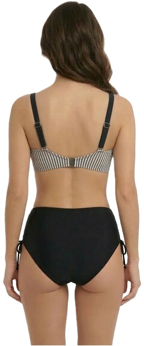 Donlaritta Büyük Beden Toparlayıcı Siyah Beyaz-Lacivert Beyaz Göğüs Pedli Hızlı Kuruyan Bikini Takımı 42-44-46-48-50-52-54 Beden görsel 7