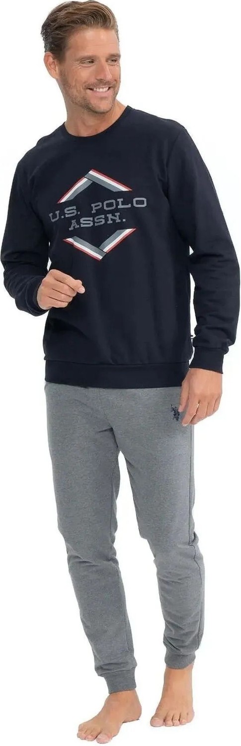 U.S. Polo Assn. Erkek Uzun Kollu Yuvarlak Yaka Eşofman Pijama Takımı S25818