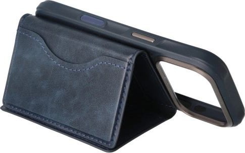 Mudanis Joko Tema Magsafe Deri Kartlık - Lacivert görsel 5