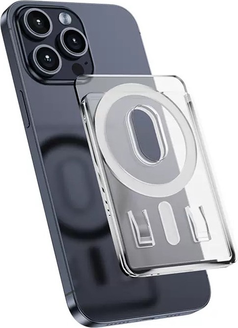 Roketcim Magnetik Cardsafe Transparan Kartlık Telefon Arkası Magsafe'li Kartlık görsel 2