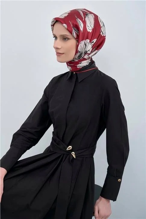 Armine Saf Ipek Twill Eşarp 9511D 14 görsel 2