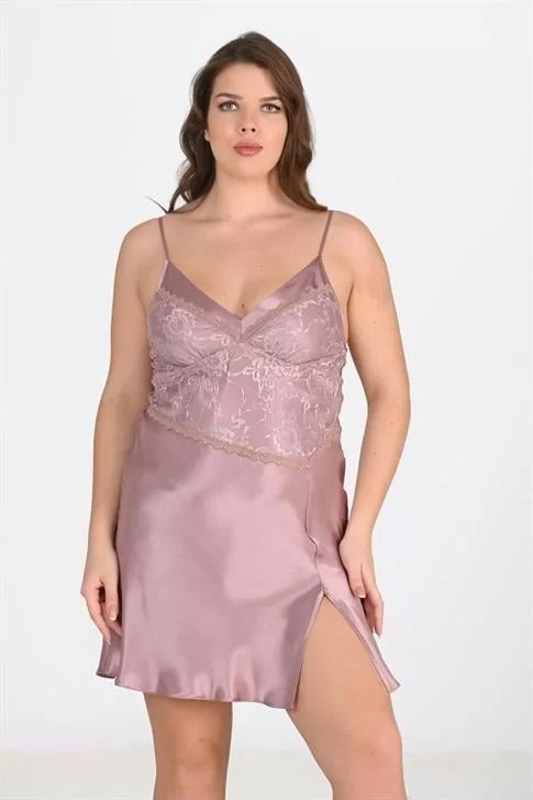 bebekokusu Büyük Beden 2li Vizon Sabahlık Takımı Bigsize 6205 görsel 2