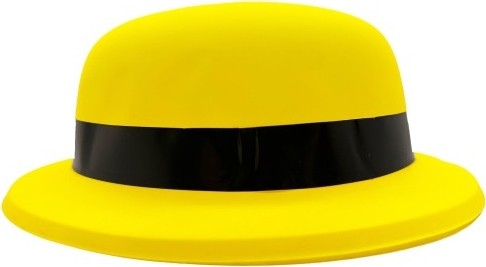 TeknoKapsül Neon Partisi Sarı Renk Melon Plastik Parti Şapkası görsel 3