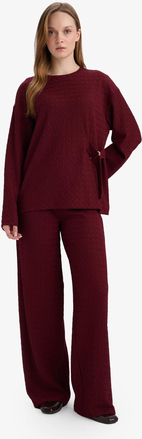 DeFacto Straight Fit Kırışık Dokulu Pantolon G2919AX26SP