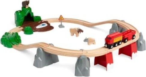 Aesco Iskandinav Ormanı Hayvanları Ahşap Tren Aksesuar Seti - 3+ Yaş Için görsel 3