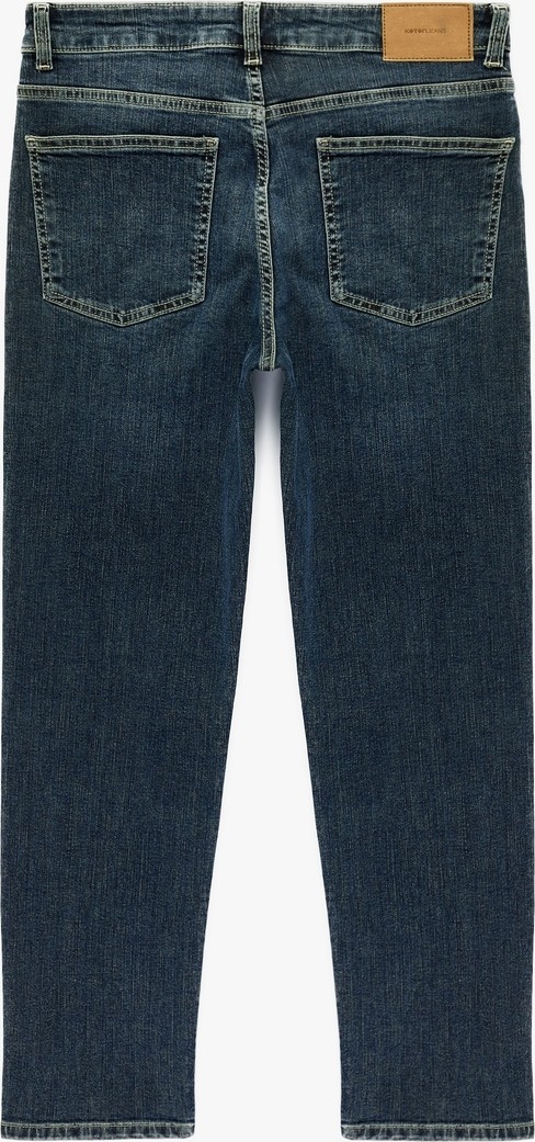 Koton Straight Fit Mavi Kadın Jean Pantolon 6SAL40060MD görsel 4