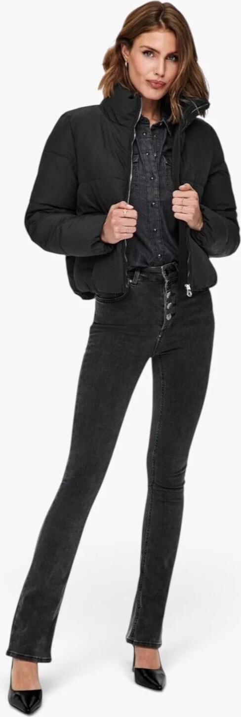 Only Onldolly Short Puffer Jacket Otw Noos Kadın Mont 15205371 Black görsel 5