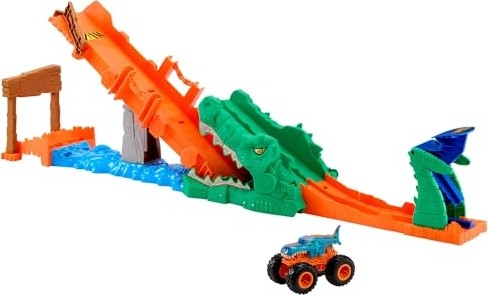 Aesco Hot Wheels Monster Trucks Timsahı Devir Oyun Seti JJN45 görsel 3