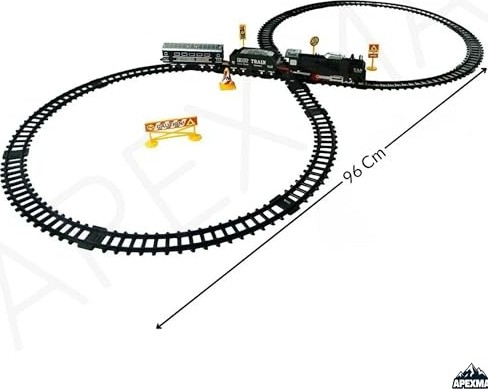 Aesco Oyuncak Işıklı Pilli Demiryolu Tren Seti 23 Parça - 3 Farklı Ray Modelli Yolcu Treni görsel 4