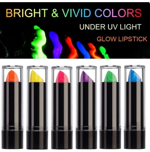 Resim TE Dükkan Buğz Karanlıkta Parlayan Neon Ruj Seti 