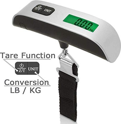 Coverzone Taşınabilir Dijital Bagaj Terazisi, 50KG / 110LB Kapasiteli, LCD Ekranlı, Sıcaklık görsel 4