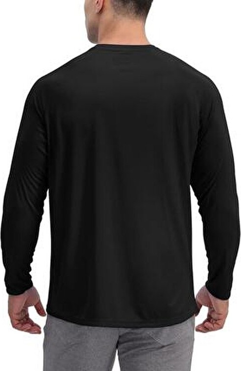 Rich Erkek Siyah-Beyaz-Lavicert 3'lü Paket Basic Uzun Kollu Tişört Sporcu Body T-Shirt görsel 3