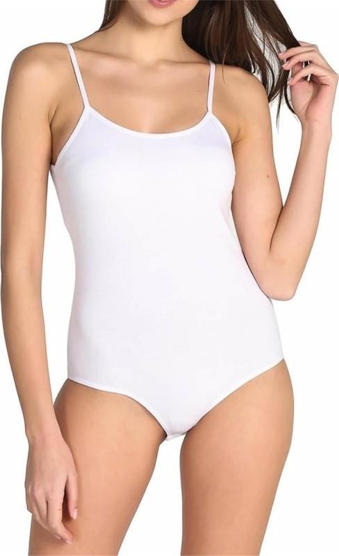 Yeni Tutku 148 Beyaz İp Askılı Çıtçıtlı Body