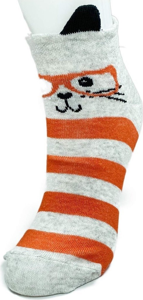 Sungur's Store 3 Çift Kedi Temalı 3 Boyut Kulaklı Pamuklu Esnek Kadın Bilek Çorap görsel 2