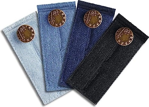 Mey İthalat Kot Bel Uzatıcılar; 4 Adet Bel Genişletici Düğme, Pantolon Uzatıcılar Bel Bandı Uzatıcılar, Pantolon Kot Etek Pantolon Için Ayarlanabilir Bel Bandı Genişleticiler, 4 Renk