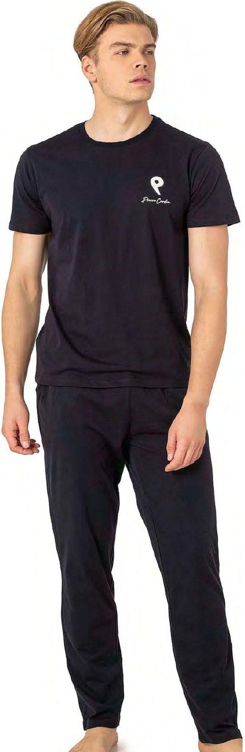 Pierre Cardin 6078 Erkek Kısa Kollu Bisiklet Yaka Pijama Takım-Beyaz