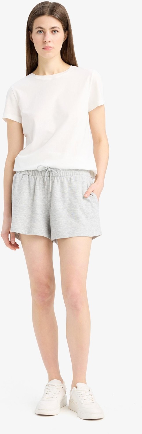 DeFacto Regular Fit Beli Bağcıklı Normal Bel Düz Paça Şort C7600AX25SM