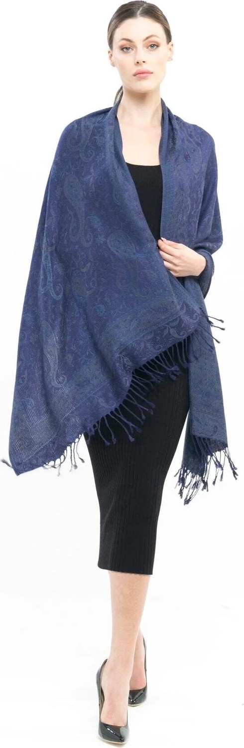 Pashmina Kaşmir Şal | Duman | %100 Kaşmir Yünü | 70X180 cm | 4 Mevsim