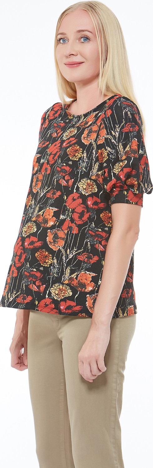 Motherway Hamile Tunik %95 Viskoz %5 Elastan Rahat Kalıp Şık Desenli Yaka görsel 2