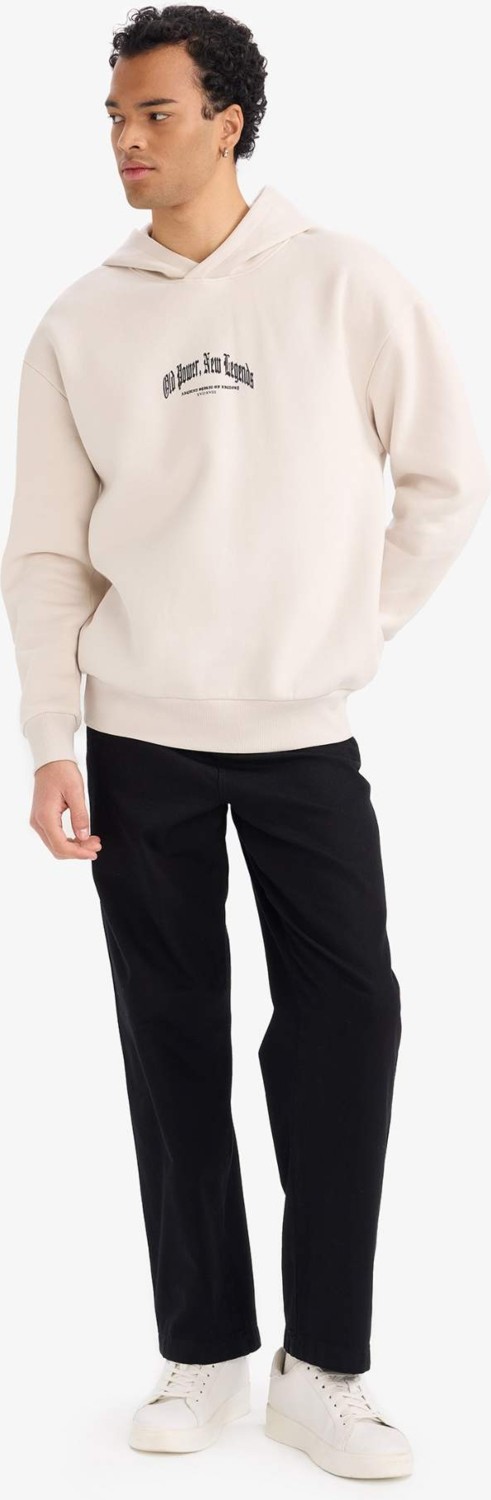 DeFacto Pamuklu Boxy Fit Kapüşonlu Baskılı Sweatshirt F8189AX26SP görsel 2