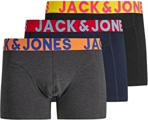 Jack & Jones Jaccrazy Düz Desenli Boxer 3 Paket Noos Erkek İçin Rahat Paça Tipi
